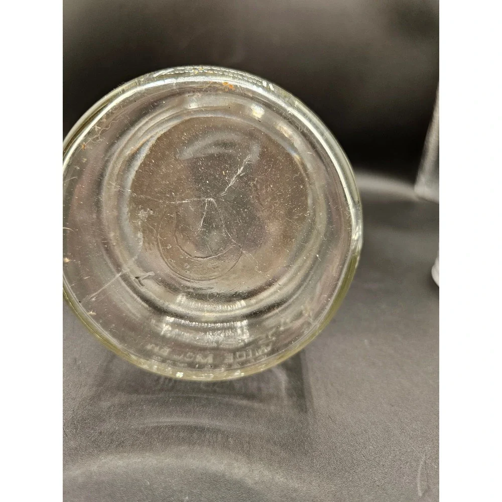 Vintage Presto Wide Mouth Glass Jar Illinois Glass Co 3.5 Inch Canning Jar Lid